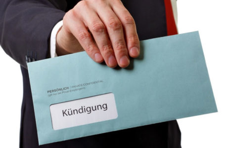 نامه‌نگاری به زبان آلمانی:  فسخ کردن قرارداد Kündigung